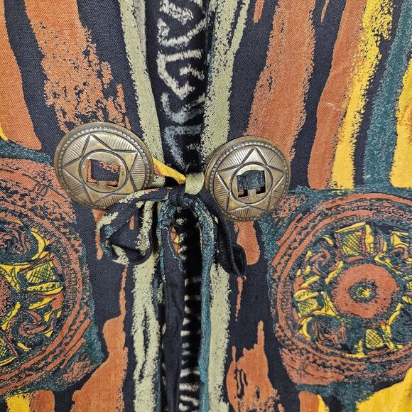 VTG 80s 90s Southwestern In Group Ltd Skirt Jacket Womens M Bohemian Fringe USA - Picture 6 of 16